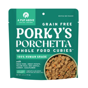 A Pup Above Cubies Porky's Porchetta Grain-Free Dry Dog Food, 2.5-oz